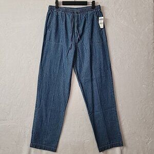 Paradise Bay Misses Size 10 Lightweight Denim Pants 100% Cotton Elastic Waist